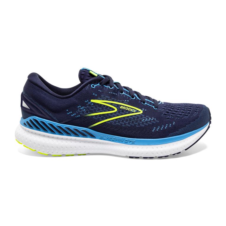 Brooks GLYCERIN GTS 19 Max Cushion Road Running Shoes Mens Sale - Navy/Blue/Nightlife (EUR736819)